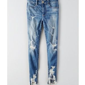 American Eagle hi rise distressed jeans